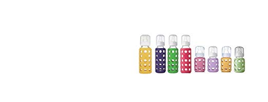 Lifefactory Glass Baby Bottles 8 Pack (9 oz. & 4 oz. in Girl Colors)