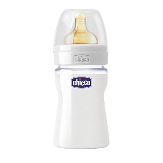 Chicco- Baby Nature Glass Latex Feeding Bottle 240Ml