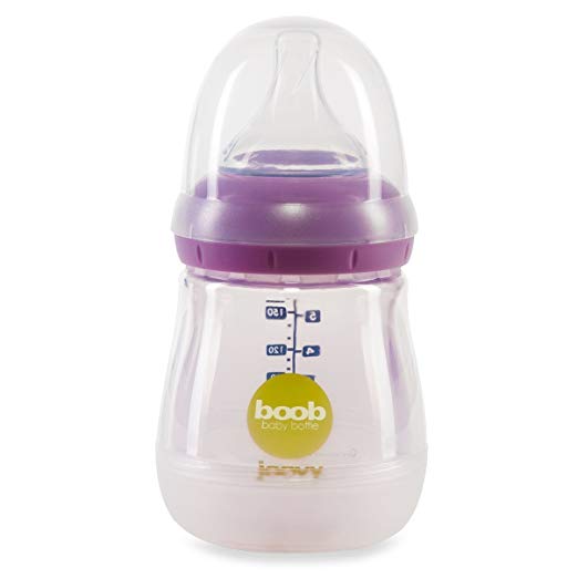 Joovy Boob PP Baby Bottle with Insulator, Purpleness, 5 Ounce