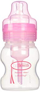 Dr. Brown's 4oz. Wide Neck Bottles in Pink, 2-pack