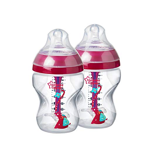 Tommee Tippee Advanced Anti-Colic Baby Bottle for Girls, 9 Ounce, 2 Count