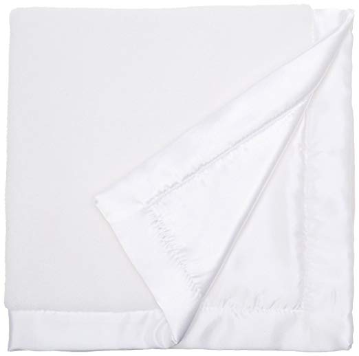 Elegant Baby Plush Microfiber Blankie - White