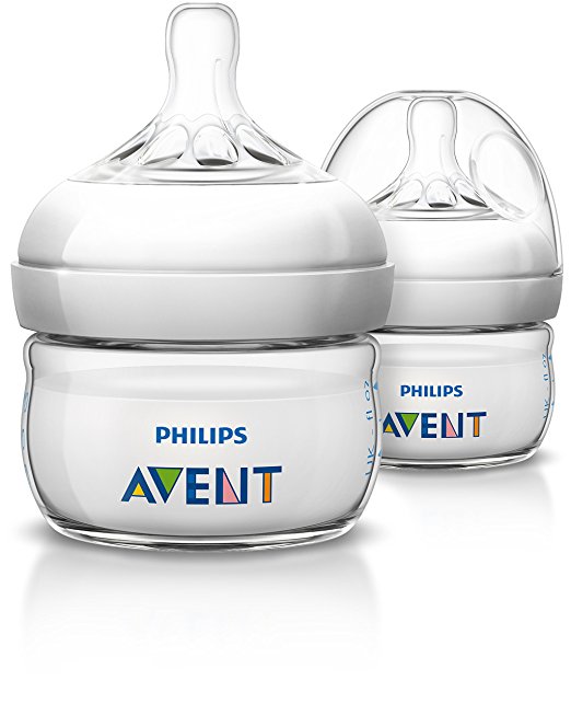 Philips AVENT Natural BPA Free Polypropylene Bottle for Newborns, 2 Ounce (Pack of 2)