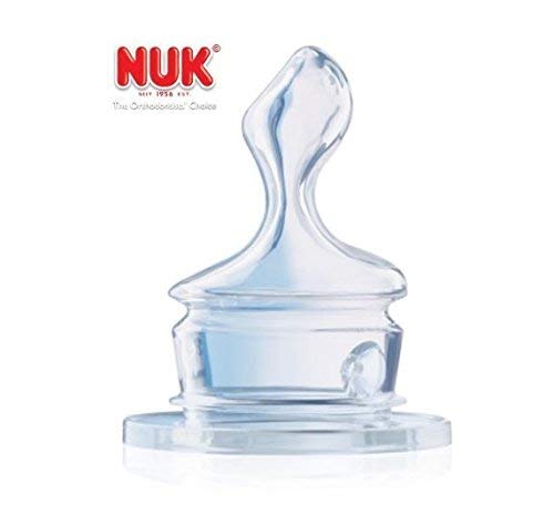 4 Nuk- Classic Orthodontic Standard Bottle Neck Teat Silicone Size1 Medium 0m+ 4 Pack