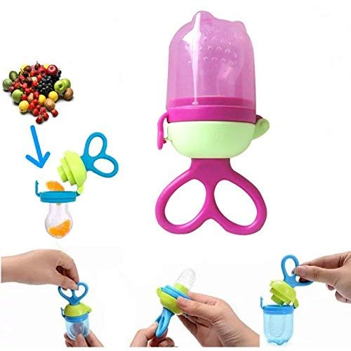 COFFLED Non-toxic BPA Free Baby Silicone Food Feeder , Teeth Nipple Pacifier for 4+ Months Infant Baby with Mash and Serve set Prep Food Bowl For Baby Feeder