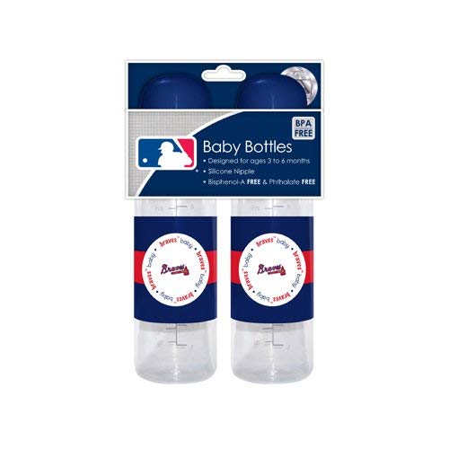 MLB Atlanta Braves Baby Bottles, 2-Pack