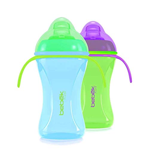 Bebek Soft Spout w/Handles Cup Combo (set of 2) (Blue/ Green)