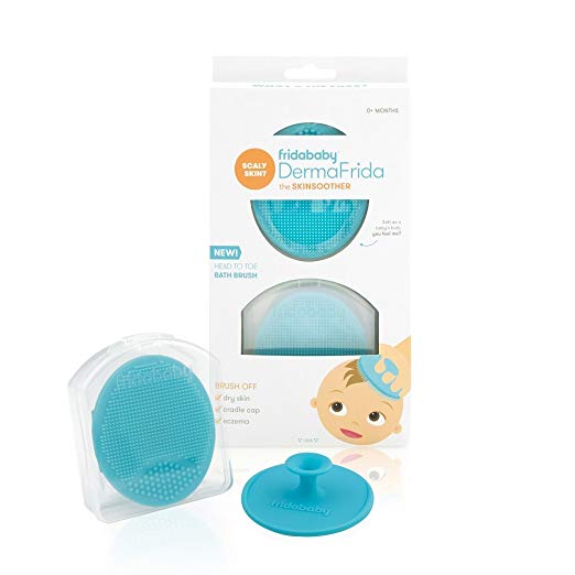 Baby Bath Silicone Brush by Fridababy | DermaFrida The SkinSoother Baby Essential for Dry Skin, Cradle Cap and Eczema (2 Pack)