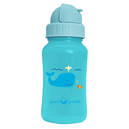 green sprouts Straw Bottle-Aqua-9mo+