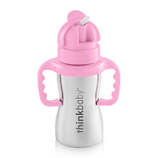 Thinkbaby Thinkster of Ultra Polished Stainless Steel, Pink