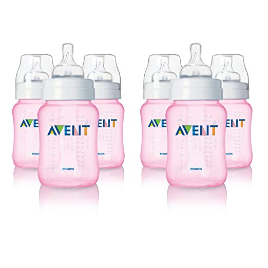 Philips Avent 9 Ounce BPA-Free Bottles - 6 Pack, Pink