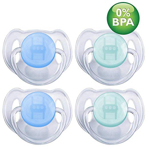 Philips Avent Translucent Toddler Pacifiers 6-18 Months - 4 Pack (Shades of Blue)