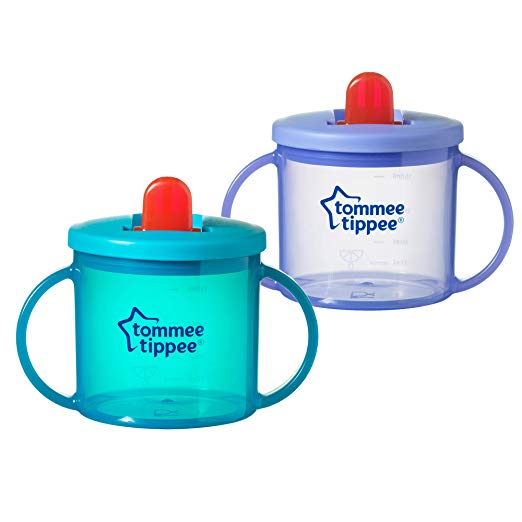 Tommee Tippee Free Flow Trainer Cup, 6 Ounce, 2 Count (Colors will vary)