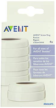 Philips AVENT BPA Free Classic Bottle Screw Rings, 4-Pack