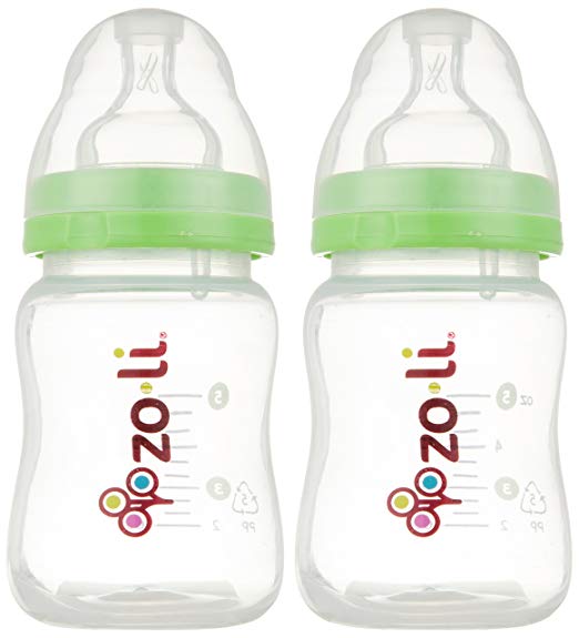 Zoli Baby Baby Bottle with Anti Colic Nipples - 5 oz - 2 ct