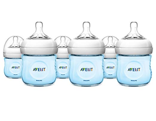 Philips AVENT Natural Bottle Set 6 Pack - 4oz (Boy)