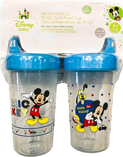 Mickey Mouse 10 Oz. Spill Proof Sippy Cups, Pack Of 2