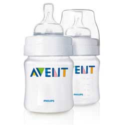 Philips AVENT BPA-Free 4-Ounce Classic Feeding Bottles with Newborn-Flow Nipples