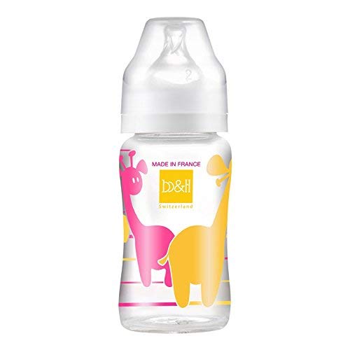 b&h Baby Bottle Feeder Feeding Easy Latch Nipple For Bottle-Fed Babies Newborn Baby Glass Feeder (8oz)