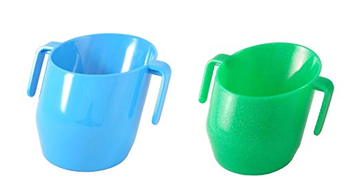 Doidy Cup Blue Green Sparkle2 ITEM BUNDLE (Dispatched From UK)