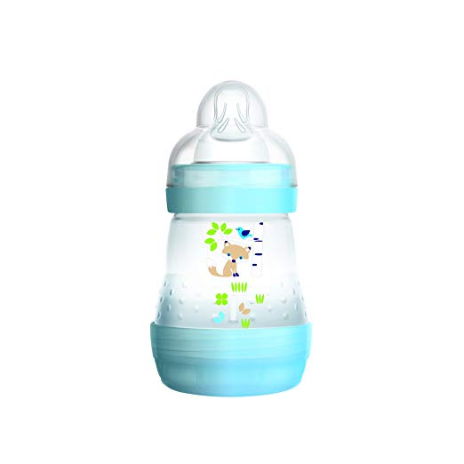 MAM Baby Bottles for Breastfed Babies, MAM Baby Bottles Anti Colic, Boy, 5 Ounces, 1-Count