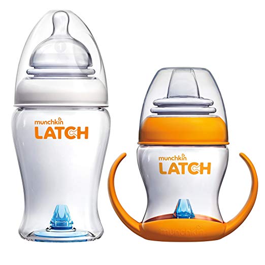 Munchkin Latch 8 Ounce BPA-Free Bottle with Transition Training Cup