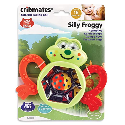 CRIBMATES RATTLE, SILLY FROGGY