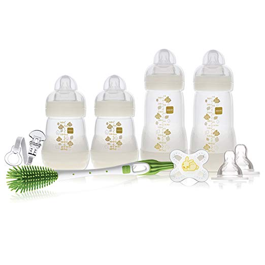 MAM Gift Set, Best Pacifiers and Baby Bottles for Breastfed Babies,