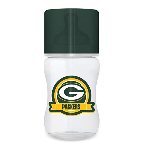 Baby Fanatic Licensed NFL 9 Ounce Baby Bottle 1 Pack, Green Bay Packers