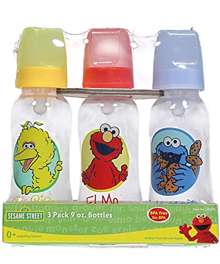 Sesame Street 3 Pack 9 Oz. Baby Bottles