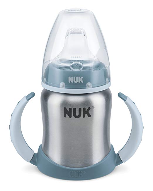 NUK Stainless Steel Learner Cup (125 ml, Blue)